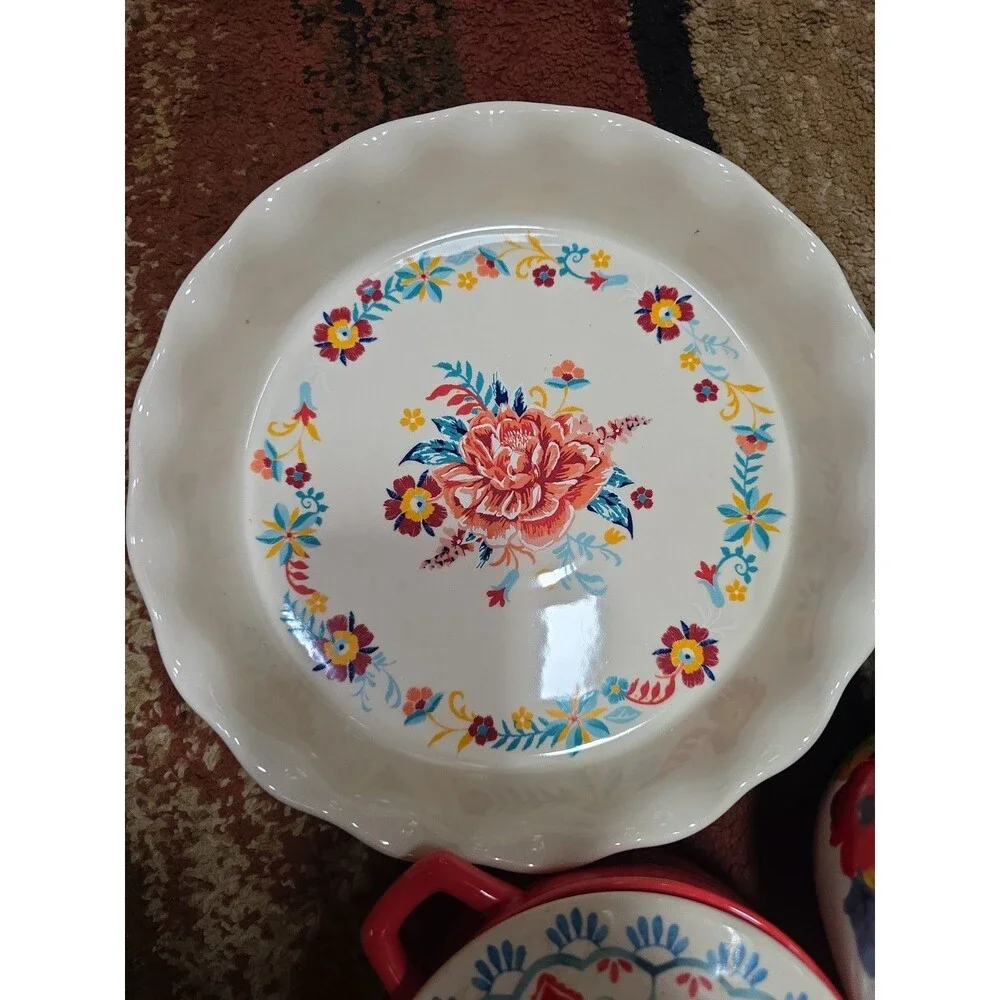 Pioneer Woman Woman Lot Mini Casserole Dish with Lid-Measuring Cups-Pie Plate